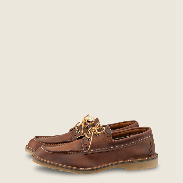 Oxford Herre - Red Wing Weekender Camp Moc -R Rough & Tough Læder - Brune - YFPLST-807